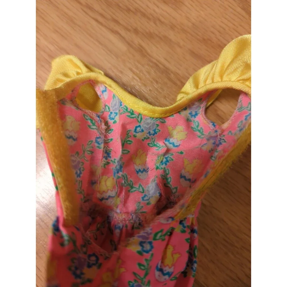 Easter Party Barbie Dress Pink Yellow Chicks Eggs 1994 Vintage Fashion